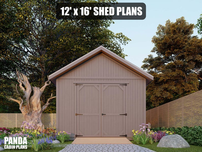 12x16 Shed Plans - DIY Building Guide - Blueprints PDF with Material List image 13