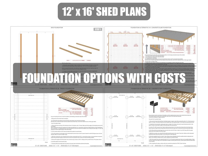 12x16 Shed Plans - DIY Building Guide - Blueprints PDF with Material List image 10