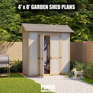 4x8 Shed Plans - Wood DIY | Build Your Own Storage Shed