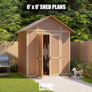6x8 Shed Plans - Wood DIY | Build Your Own Storage Shed