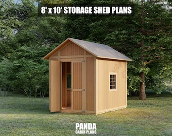 8x10 Storage Shed Plans - DIY Backyard Shed - Outdoor Building Blueprint PDF