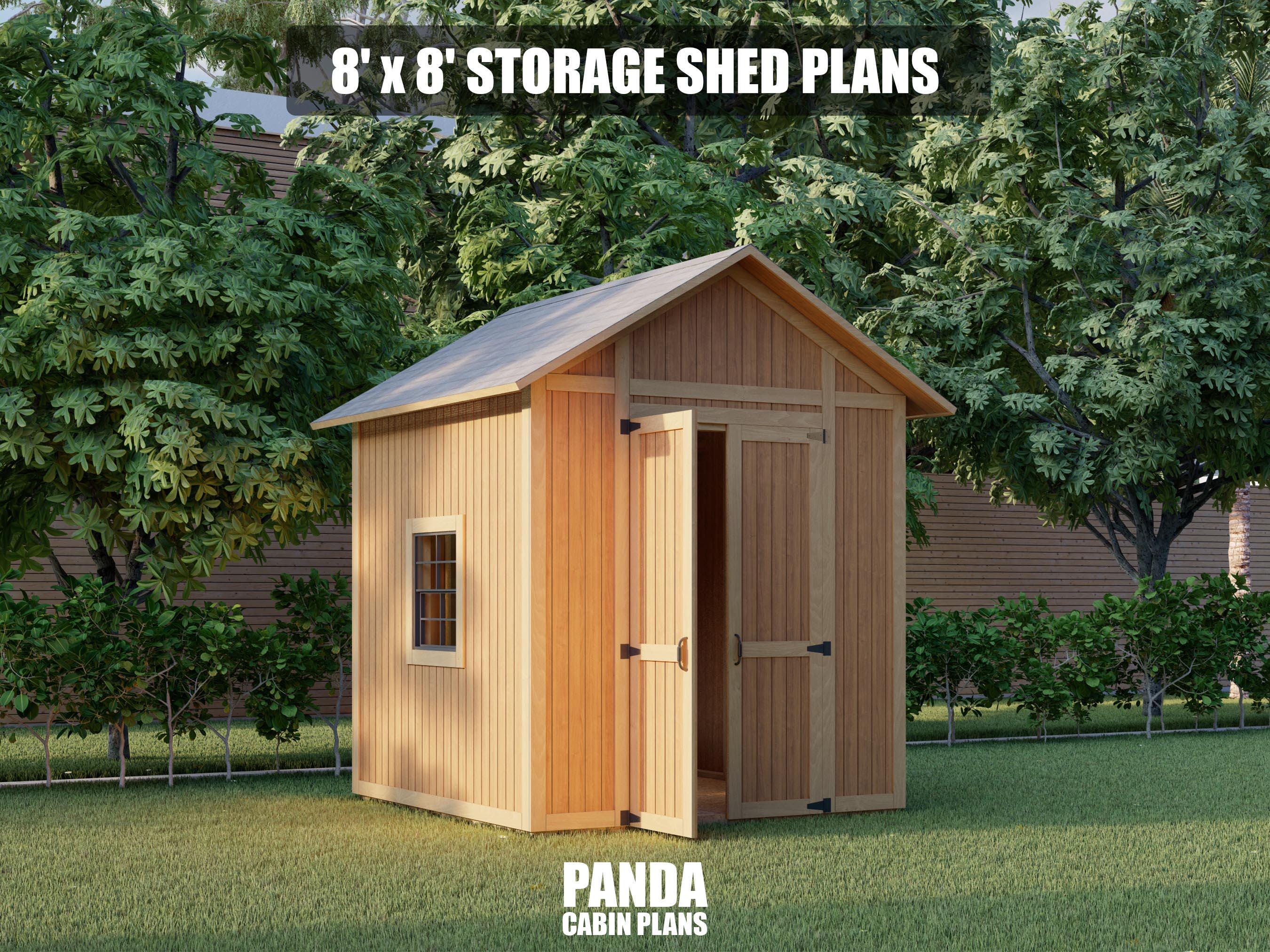 8x8 Storage Shed Plans - DIY Backyard Shed - Outdoor Building Blueprint PDF
