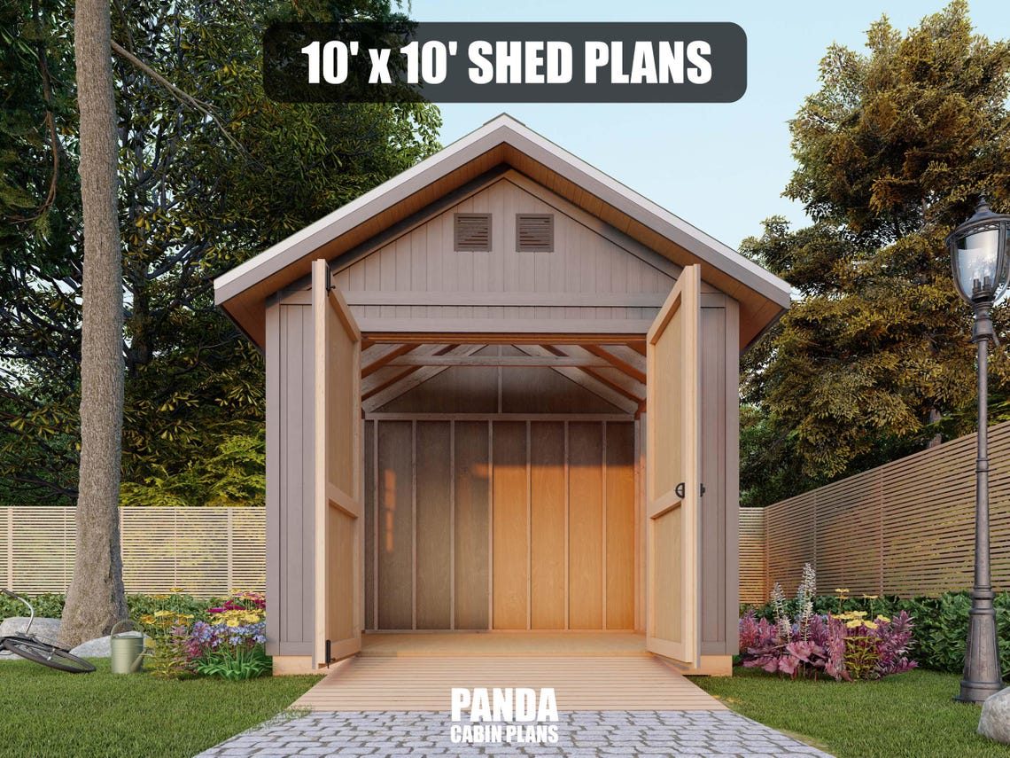 10x10 Shed Plans - DIY Building Guide - Blueprints PDF With Material ...