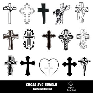 20+ Cross SVG Bundle, Christian Cross Bundle, Cross Vector, Cross Clipart, Cross Silhouette - digital download svg, png, dxf, eps