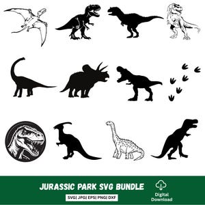 Jurassic Park World Dinosaurus PNG Clipart Bundle, Jurassic World Sublimation PNG Images, Jurassic Dino T-Rex Cliparts, Jurassic Park PNG