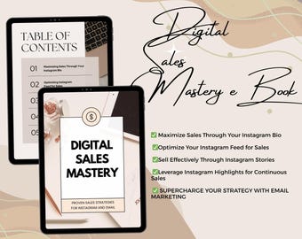 Digital Sales Strategy eBook | Instagram & Email Marketing Guide for Online Sales | Social Media Selling PDF Download