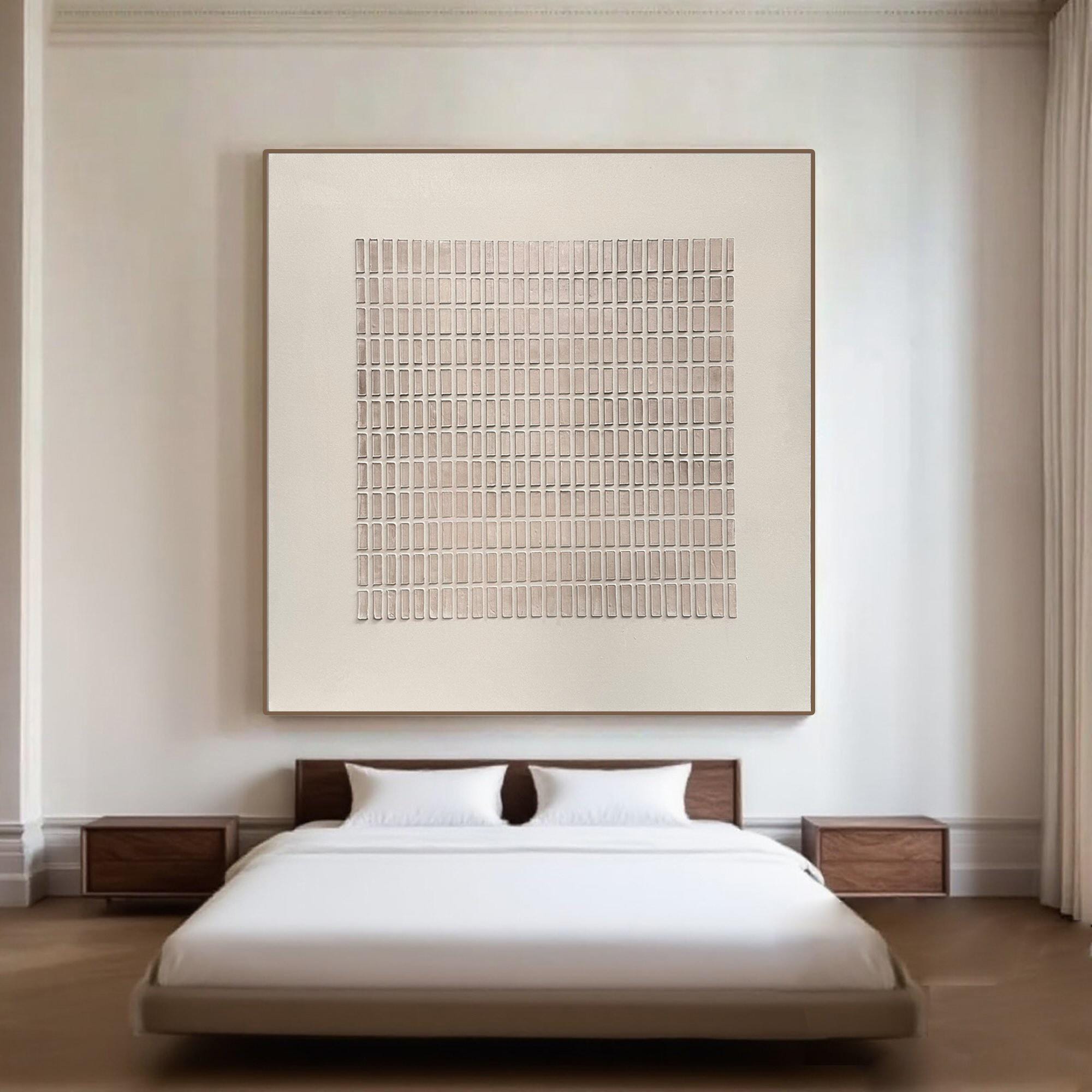 Wabi Sabi Beige Plaster Wall Art: 3D Textured Japandi Canvas - Etsy