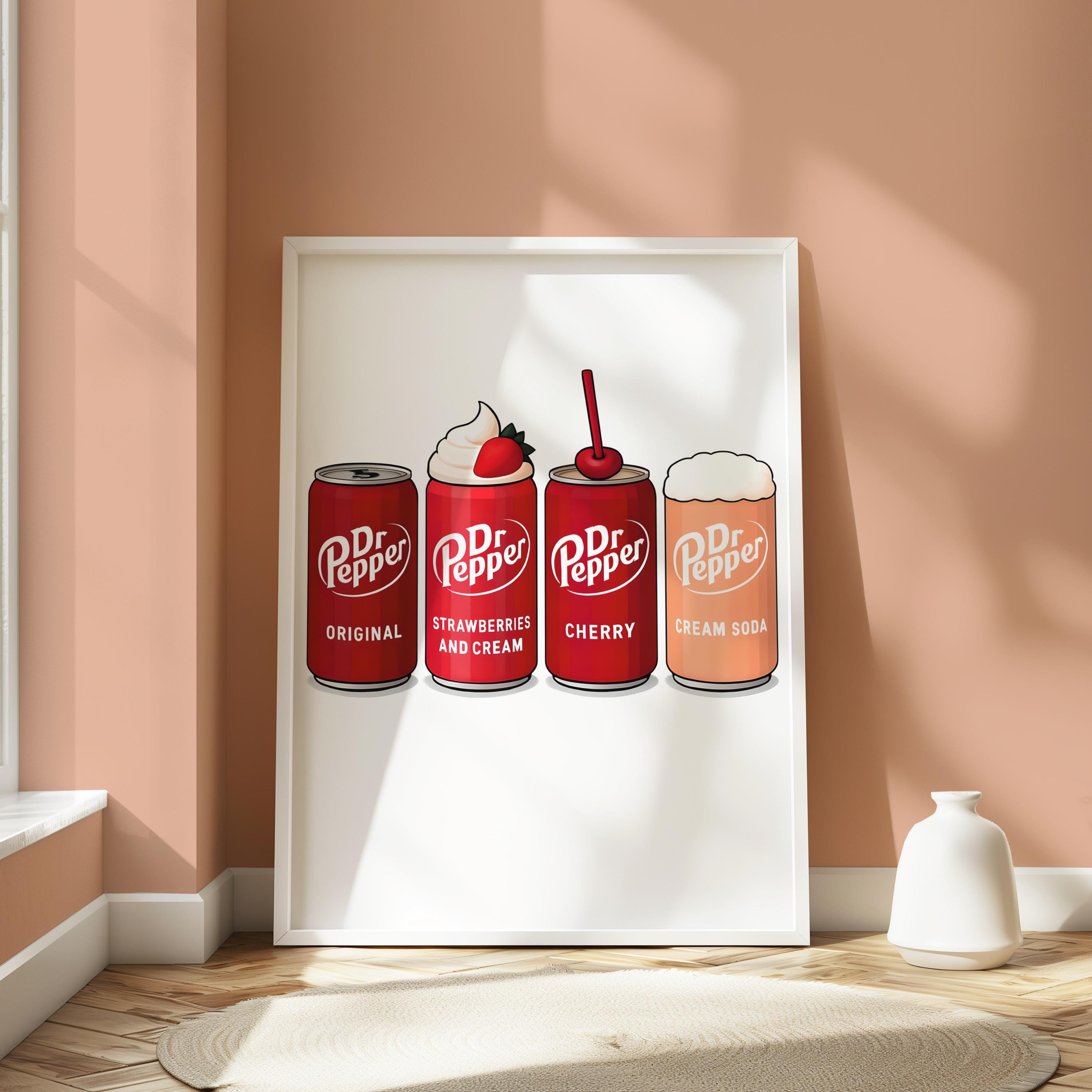 Dr Pepper Wall Art | Dr Pepper Soda Print | Dr Pepper Gift | Soft