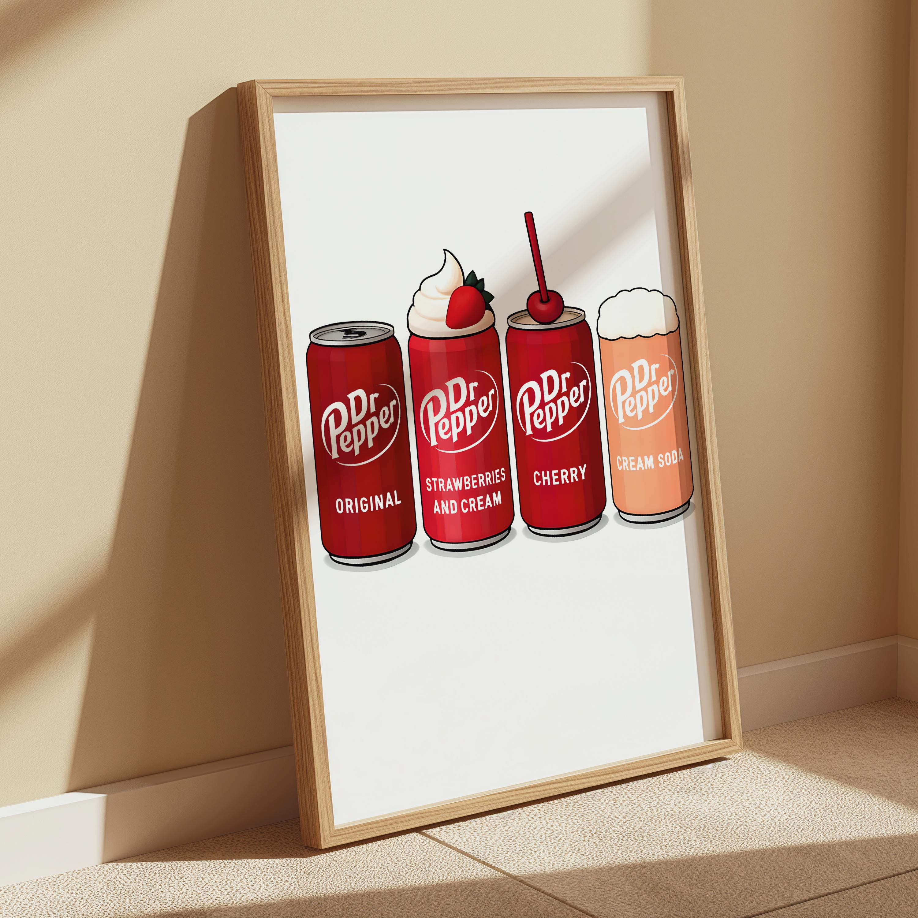 Dr Pepper Wall Art | Dr Pepper Soda Print | Dr Pepper Gift | Soft