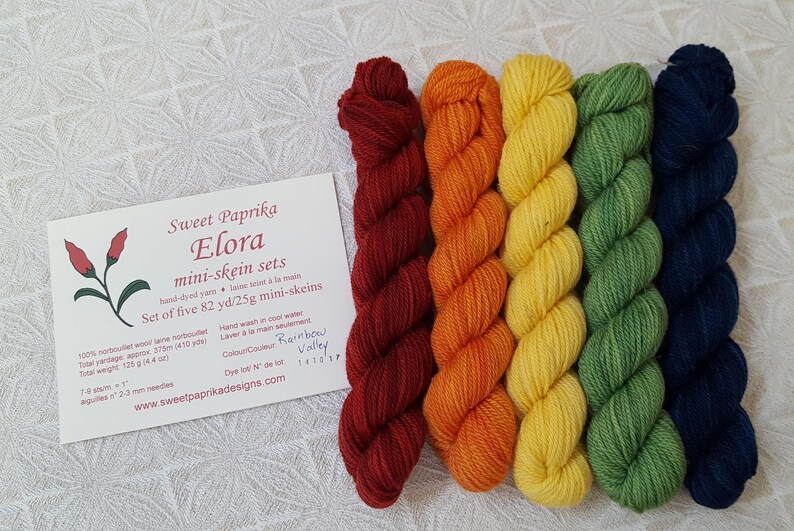 Sweet Paprika Elora Mini Skein Sets Rainbow Valley