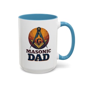 Masonic Dad Coffee Mug, Gift for Dads, Masonic Gifts, Unique Coffee Mug, Father&#39;s Day Gift, Creative Mug Idea