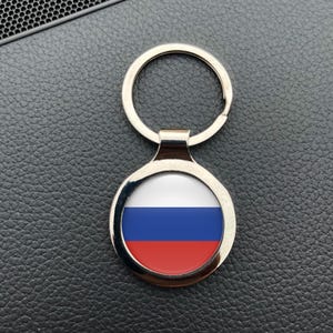 Russia National Flag keychain domed sticker decal 3D Resin Epoxy Car Motorcycle Water UV Scratch Proof High Quality