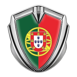 Portugal National Flag Metal Shield domed sticker decal 3D Universal Resin Epoxy Car Motorcycle Water UV Scratch Proof High Quality