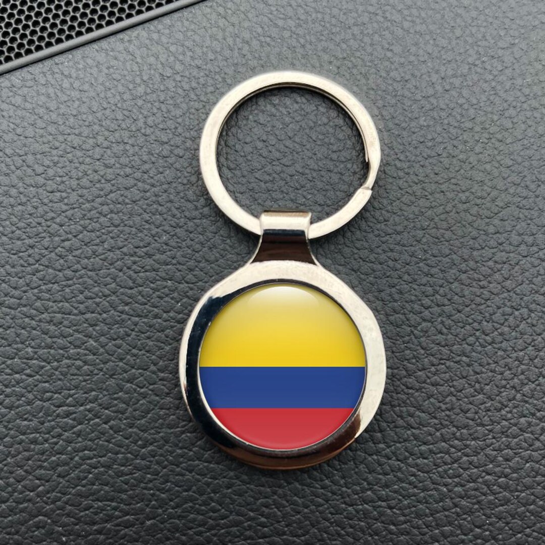 Colombia National Flag Keychain Domed Sticker Decal 3D Resin Epoxy Car ...