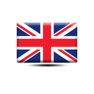 United Kingdom National Flag domed sticker decal 3D Universal Resin Epoxy Phone Laptop Car Motorcycle Water UV Scratch Proof High Quality