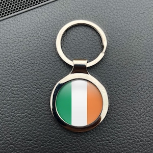 Ireland National Flag keychain domed sticker decal 3D Resin Epoxy Car Motorcycle Water UV Scratch Proof High Quality