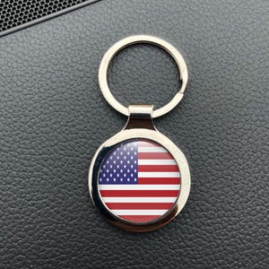 United States National Flag keychain domed sticker decal 3D Resin Epoxy Car Motorcycle Water UV Scratch Proof High Quality