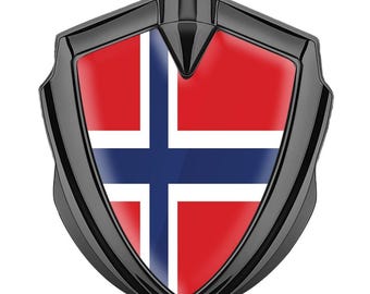 3D Domed Resin Norway Flag Sticker – Vinyl Adhesive Decal For Car, Laptop, Or Any Surface