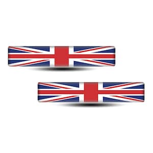 2pcs United Kingdom National Flag domed sticker decal 3D Universal Epoxy Phone Laptop Car Motorcycle Bicycle Water UV Scratch Proof