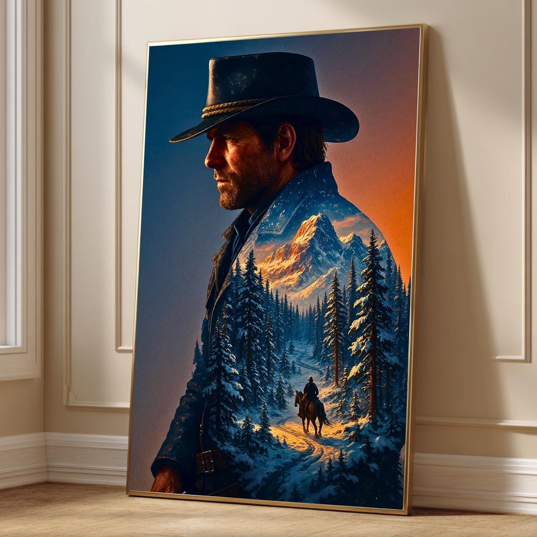 Wild West Cowboy Game Poster: RDR Wall Art (digital Download) - Etsy
