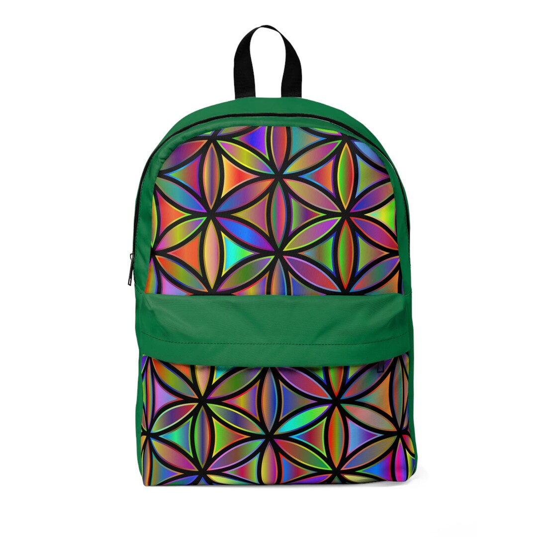 Geometric Rucksack Holographic, Geometric Backpack | Unisex Classic Daypack for School ...