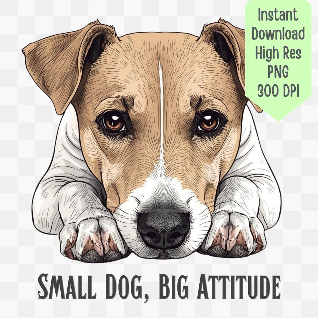 Jack Russell PNG small Dog Big Attitude Quote Canine Lover Gift jack-russell-png-small-dog-big-attitude-quote-canine-lover-gift