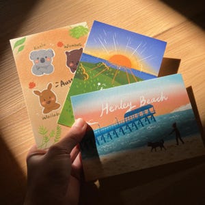 AUSTRALIA Postcard / Tiny Art Travels /  Souvenir
