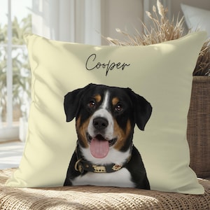Custom Pet Photo Pillow: Personalized Dog Cat Memorial Gift