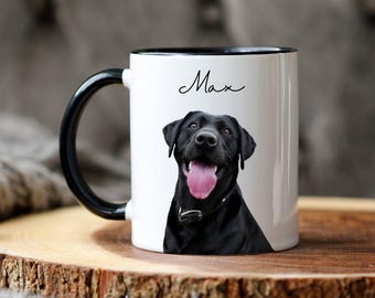 Custom Pet Mug Using Photo, Personalized Dog Portrait Coffee Cup, Gift For Dog Lovers, Pet Memorial Mug, Custom Cat Mug, Christmas Gift