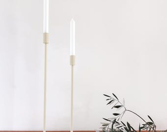 ELSA candlestick | modern | Scandi | candle holder | beige | black | white | taupe | metal | minimalist