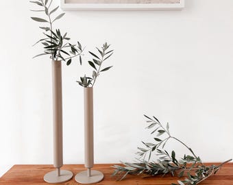 Vase TARA | modern | Scandi | beige | black | white | taupe | metal | minimalist