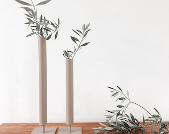 FREJA Vase | modern | Scandi | vase | beige | black | white | taupe | metal | minimalist