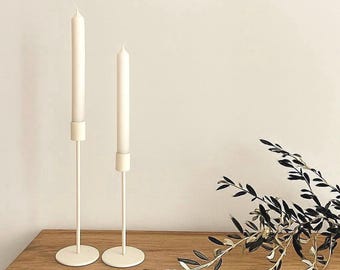 VALA candlestick | modern | Scandi | candle holder | beige | black | white | taupe | metal | minimalist