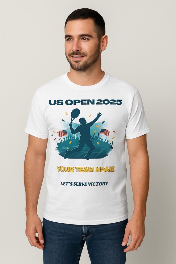 Editable US Open 2025 Tennis Team Shirt Design • Custom Team Name