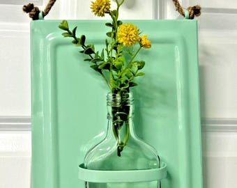 NWOT Turquoise Framed Style Hanging Bud Vase