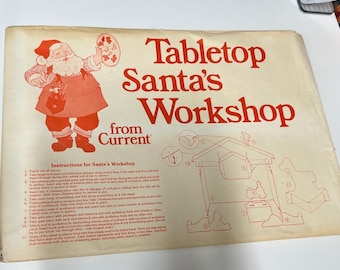 Vintage Unused Tabletop Santa's Workshop from Current (Dated 1980)