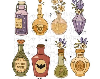 Fall, Halloween, Witches Brew, Potions, Pick your Poison  DTF Transfer, Iron on, Ready to Press (Fall, Halloween, Spooky, Trick or Treat)