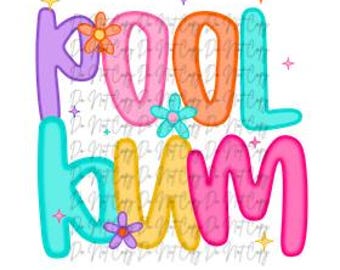 Dtf Transfer, Pool Bum DTF, Ready to Press, Summer Shirt, Colorful