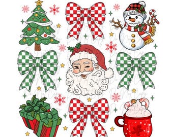 Santa Claus Christmas DTF Transfer, Ready to Press