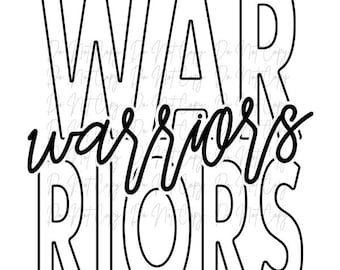 Warriors Sports Team DTF, Warriors Transfer, Ready to Press, Iron on Transfer, Warriors, Sports Team