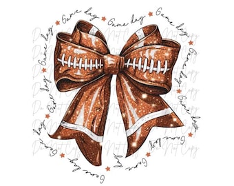 Football and fall, Football Coquette Glitter DTF, Iron on Transfer, Ready to Press, Sports Transfer