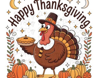 Thanksgiving DTF, Fall, Happy Thanksgiving Transfer, Ready to Press, Iron on Transfer, Fall, Turkey, Thanksgiving