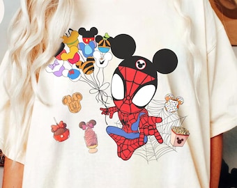 Disney Spiderman Comfort Shirt, Disney Spidey With Snacks Shirt, Disney Spidey And Amazing Friends, Disneyland Trip Tee, WDW Boys Kid Shirts