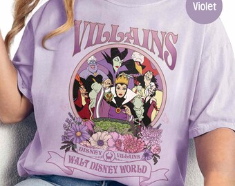 Retro Villains Walt DN Shirt, DN Villains Halloween Shirt, Evil Queen Maleficent Shirt, DNland Halloween Shirt For Women