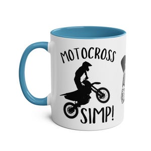 Motocross Simp Mug - Motocross Gift, Two-Tone Coffee Mug, 11oz, Unique Design, Motocross Enthusiasts