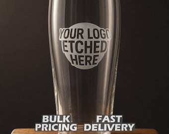 Personalised Willi Becher Pint Glass – Custom Logo Engraved 570ml Beer Glass, UK Made