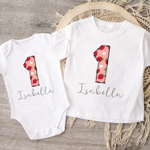 Strawberry First Birthday Shirt: Custom Toddler Tee