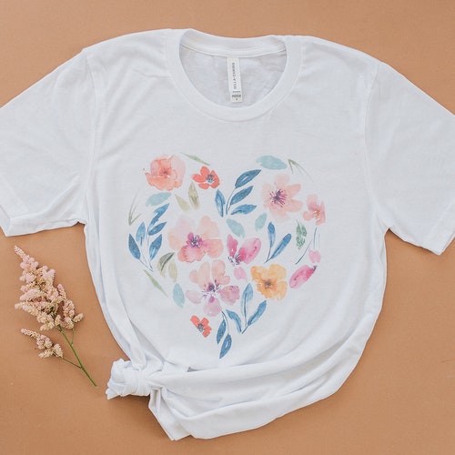 Women's Cute Daisy & "Stay Resilient" Graphic T-Shirt - Casual Short Sleeve Summer Tee (Sky-Blue)