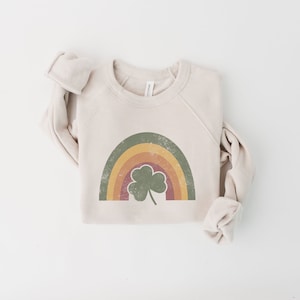 Rainbow Sweater, Lucky Sweatshirt, Clover Sweatshirt, St Patricks Day Sweatshirt, Saint Patrick's Pullover, Simple Holiday Sweater, Lucky,