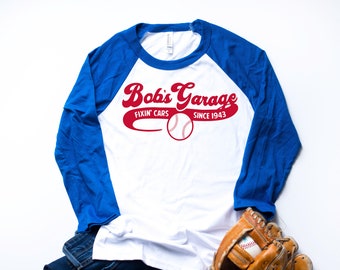 bob's garage baseball shirt